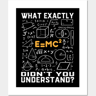 What exactly didn't you understand? Funny Math Teacher Posters and Art